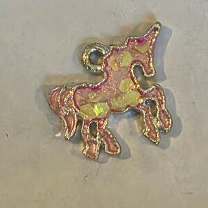 Girl's Jewelry - Unicorn Charm - Pink, Silver, Sparkle